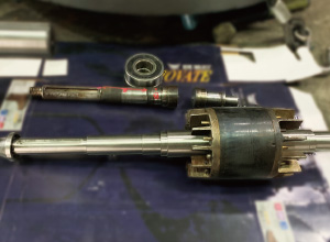 モーターシャフト入れ替え 焼きバメ